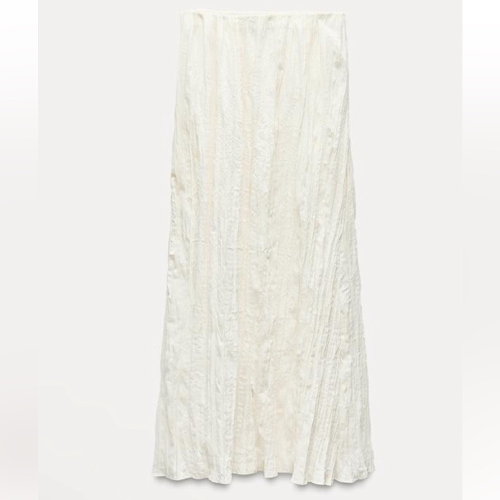 Zara Hemp Elegant White Strapless Dress - Picture 5 of 10